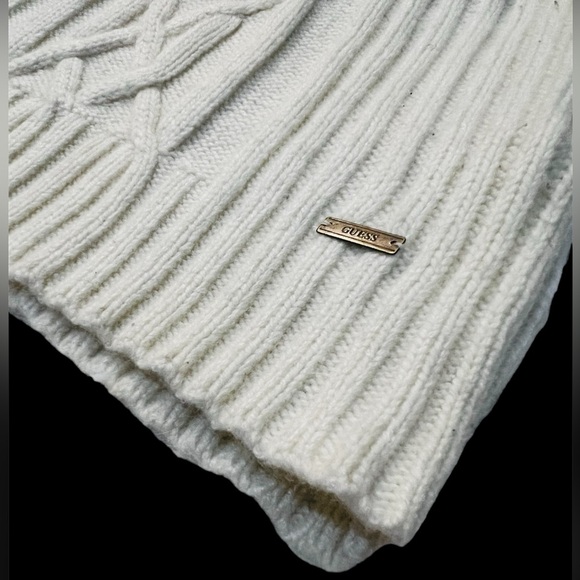 GUESS Sweater Dress - Mini - Knit - Cream - Long Sleeve - Rabbit Hair - XS Women - Picture 9 of 9